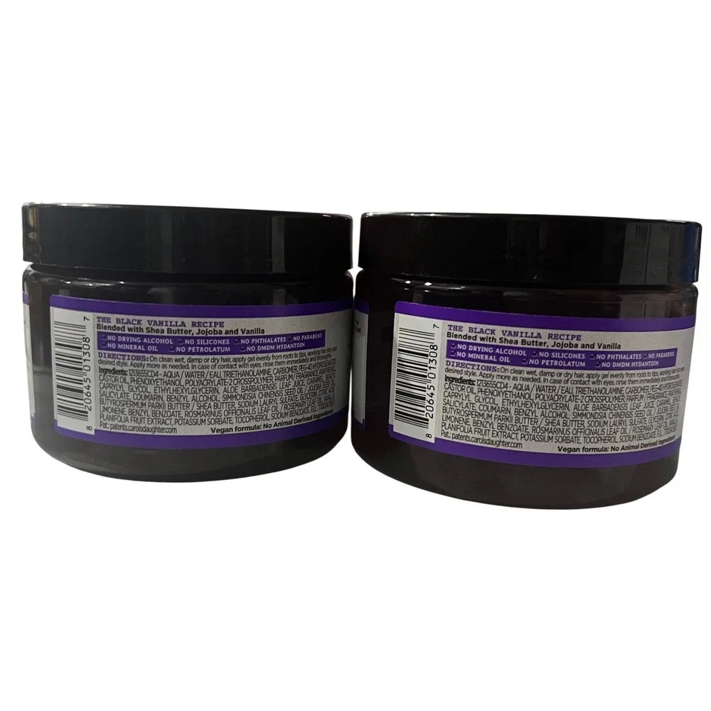 2 Carols Daughter Black Vanilla Moisture Hold Jelly for Dry Brittle Hair 12oz